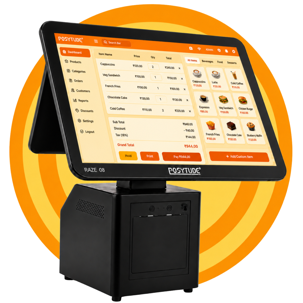 POSYTUDE POS billing machine software interface
