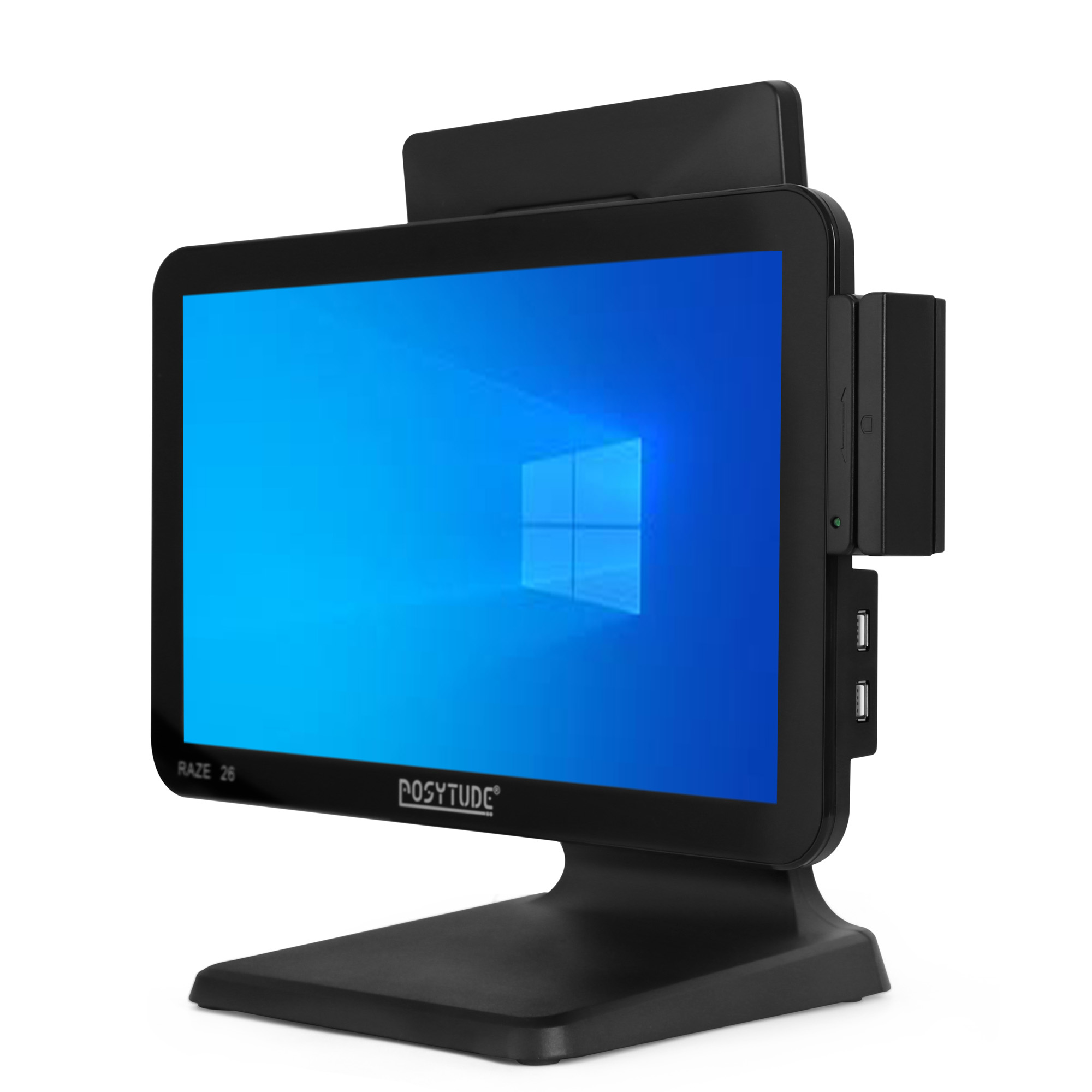 RAZE-26 Core i3 Smart Touch POS Terminal with MSR & Customer Display thumbnail 2