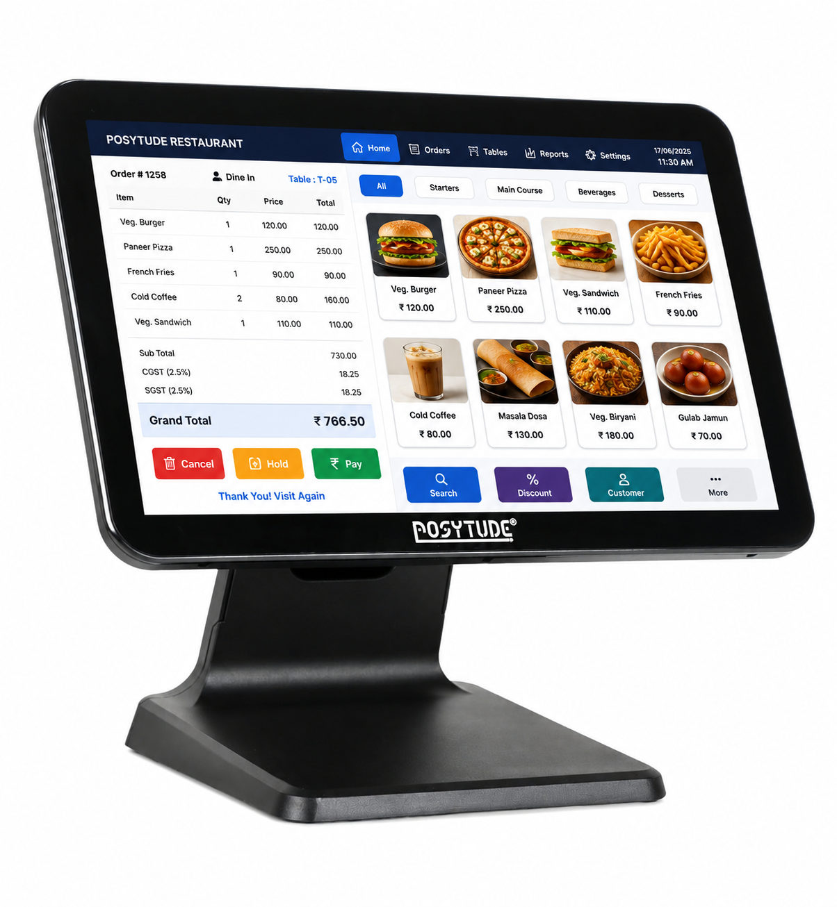 POSYTUDE RAZE 17 Touch Screen POS Billing Machine Windows thumbnail 2